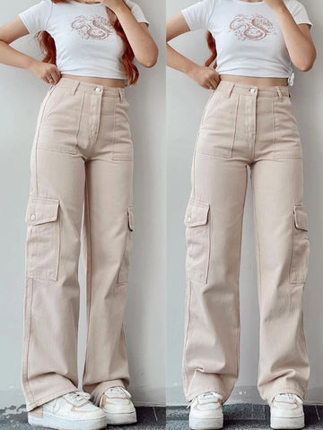Vintage Wide-Leg Cargo Pants