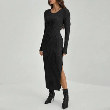 Autumn Allure Knit Dress