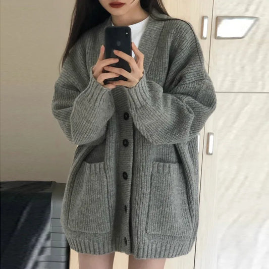 Oversized Knitted Cardigan Sweater