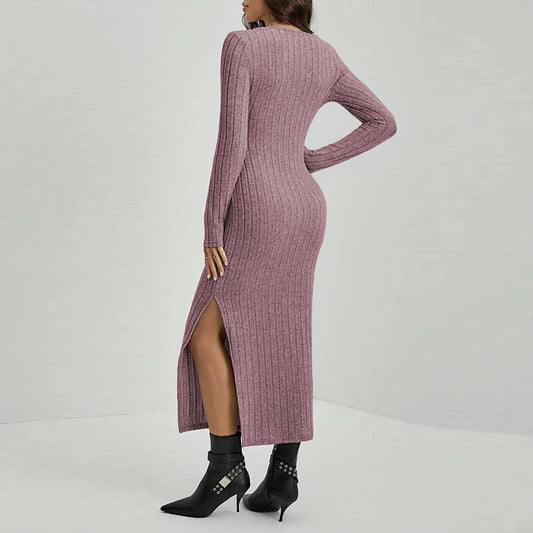 Autumn Allure Knit Dress