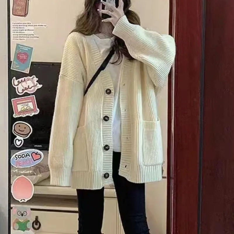 Oversized Knitted Cardigan Sweater