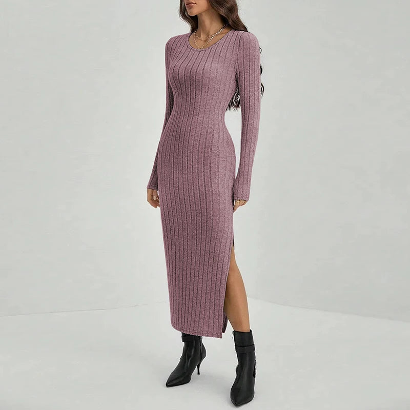 Autumn Allure Knit Dress