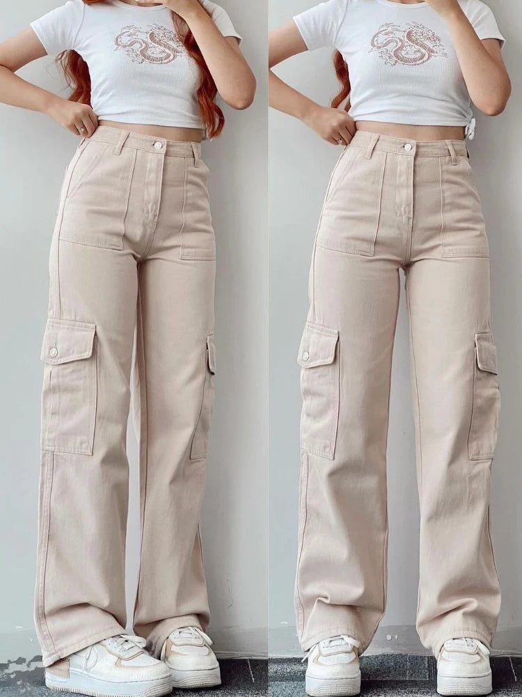 Vintage Wide-Leg Cargo Pants
