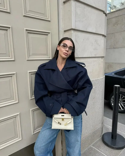 Timeless Chic Short Trench Coat