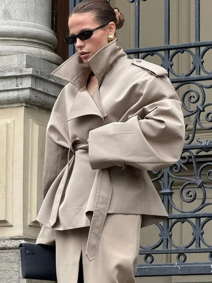 Timeless Chic Short Trench Coat