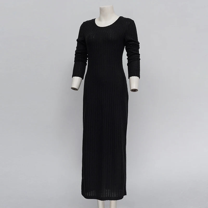 Autumn Allure Knit Dress