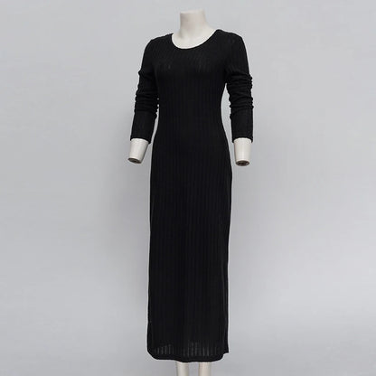 Autumn Allure Knit Dress