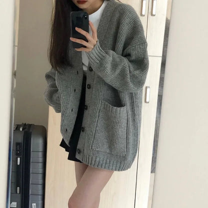 Oversized Knitted Cardigan Sweater