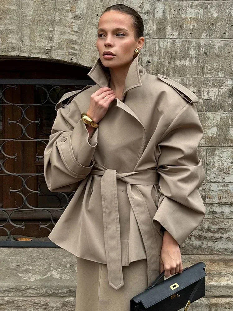 Timeless Chic Short Trench Coat