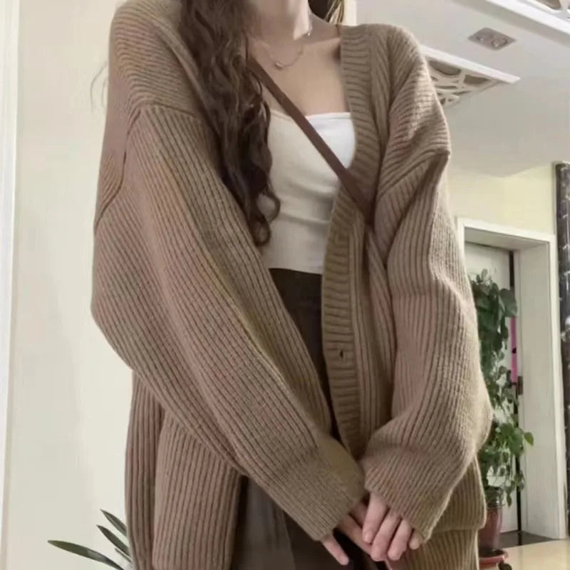 Oversized Knitted Cardigan Sweater