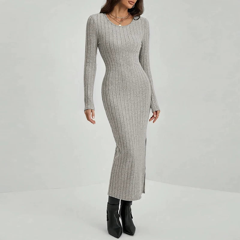 Autumn Allure Knit Dress
