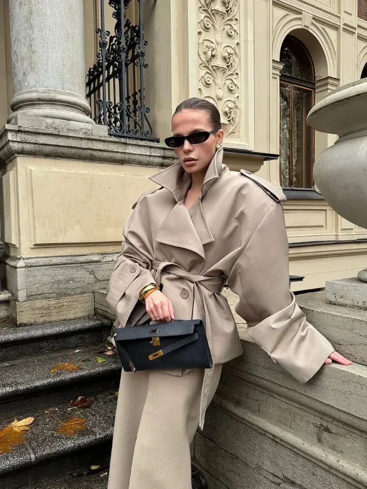 Timeless Chic Short Trench Coat