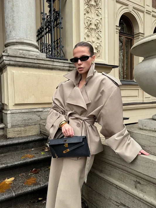 Timeless Chic Short Trench Coat