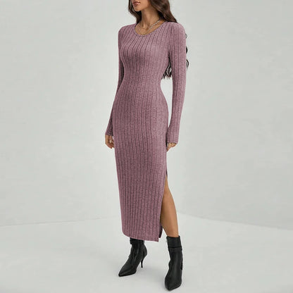 Autumn Allure Knit Dress
